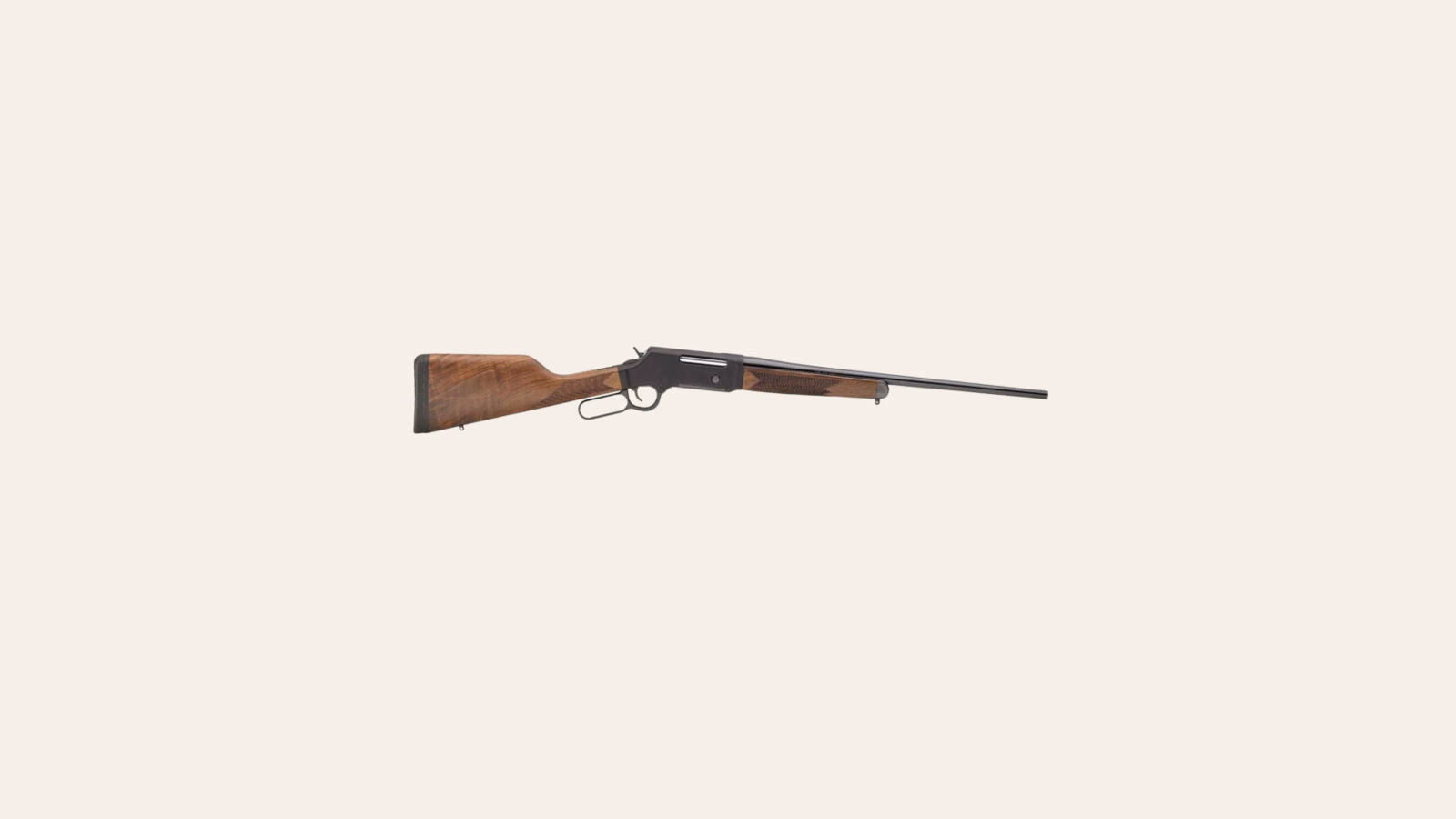 Henry Long Ranger walnut lever-action rifle in side profile