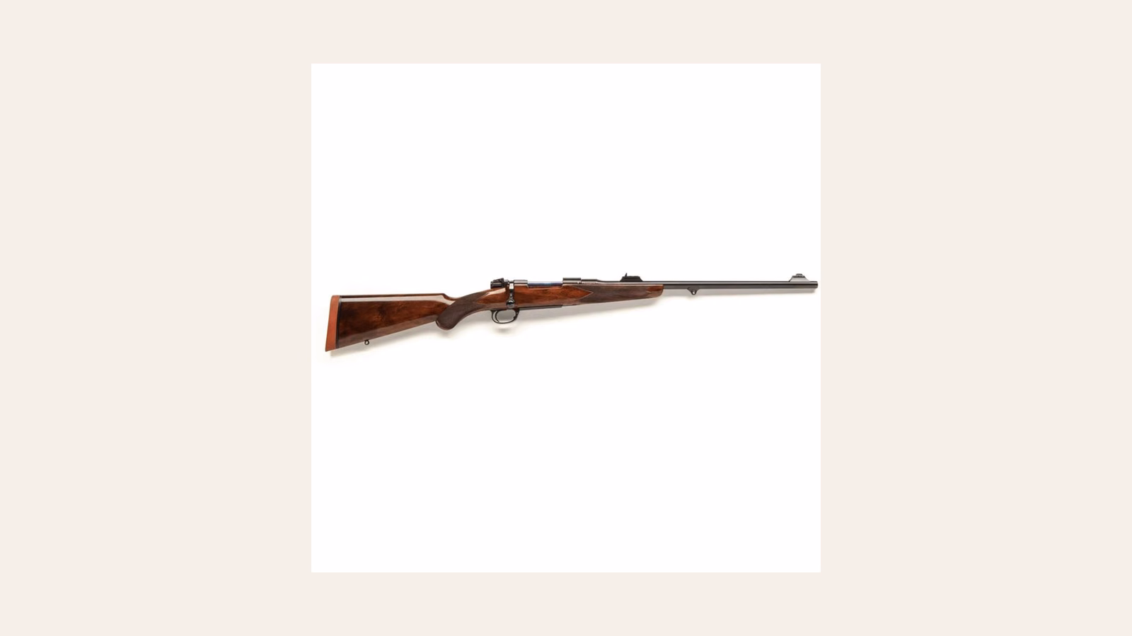 Rigby Highland Stalker Deluxe walnut rifle in side profile