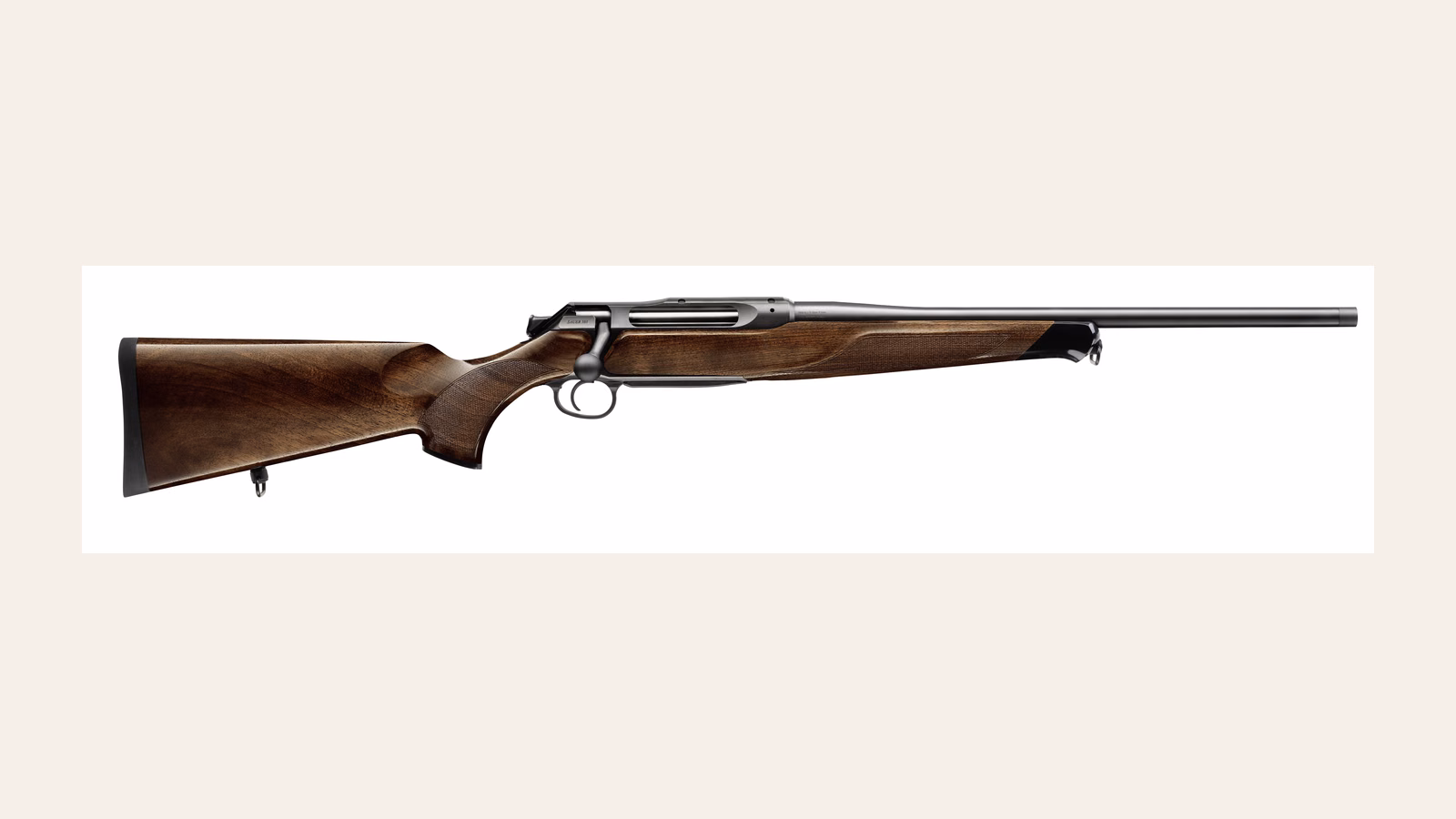 Sauer 505 ErgoLux walnut hunting rifle in side profile